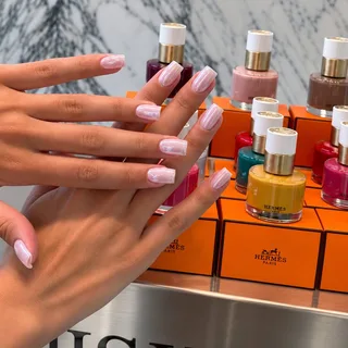 Polka Dot Chrome Manicure